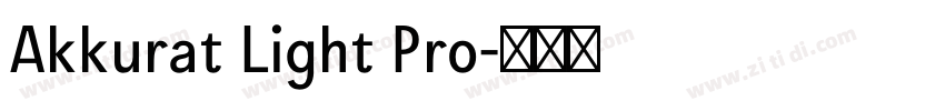 Akkurat Light Pro字体转换